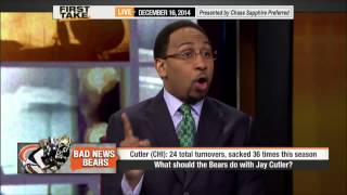 Stephen A  Smith Goes Off on Jay Cutler!     ESPN First Take