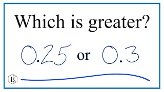 कौन सा बड़ा है: 0.25 या 0.3?