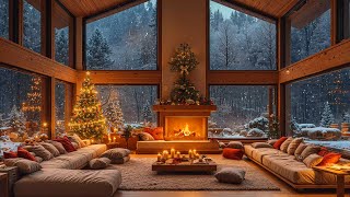 Relaxing Christmas Background Jazz Instrumental Music for Relief Stress 🎄 Cozy Christmas Ambience 🔥