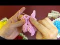 사계 장미 사각형 꽃수세미 뜨기 crochet rose granny square dishscrubber