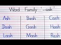 Word Families Part - 29|Word Family ' - ash '|' - ash ' Words For Kids|Phonics For Kids|