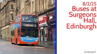 Buses at Surgeons Hall, Edinburgh • Bus Vlog 8/2/25