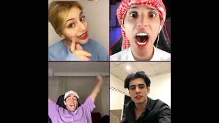 الايف نارو مع بارق وجوليان وبراهيم 🔥.- بارق زعلان من نارو 😂. شوفو رد فعل نارو