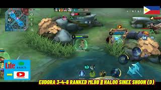 ⚡ Eudora’s Thunderstruck Battle! ⚡ 3-4-8 Ranked Defeat | HALOO SINEE SHOON | 2025년 03월 05일