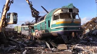 Слом дизель-поезда ДР1A ИЗНУТРИ ВАГОНА 1 / Scrapping of DR1A DMU FROM INSIDE THE CAR1x2 speed