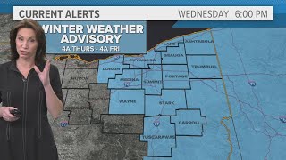 Winter Weather Advisory to impact most of Northeast Ohio starting Thursday