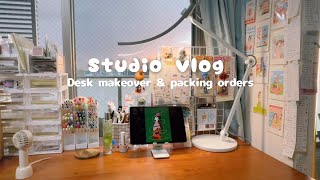 my cozy desk setup \u0026 packing orders｜FlexiSpot