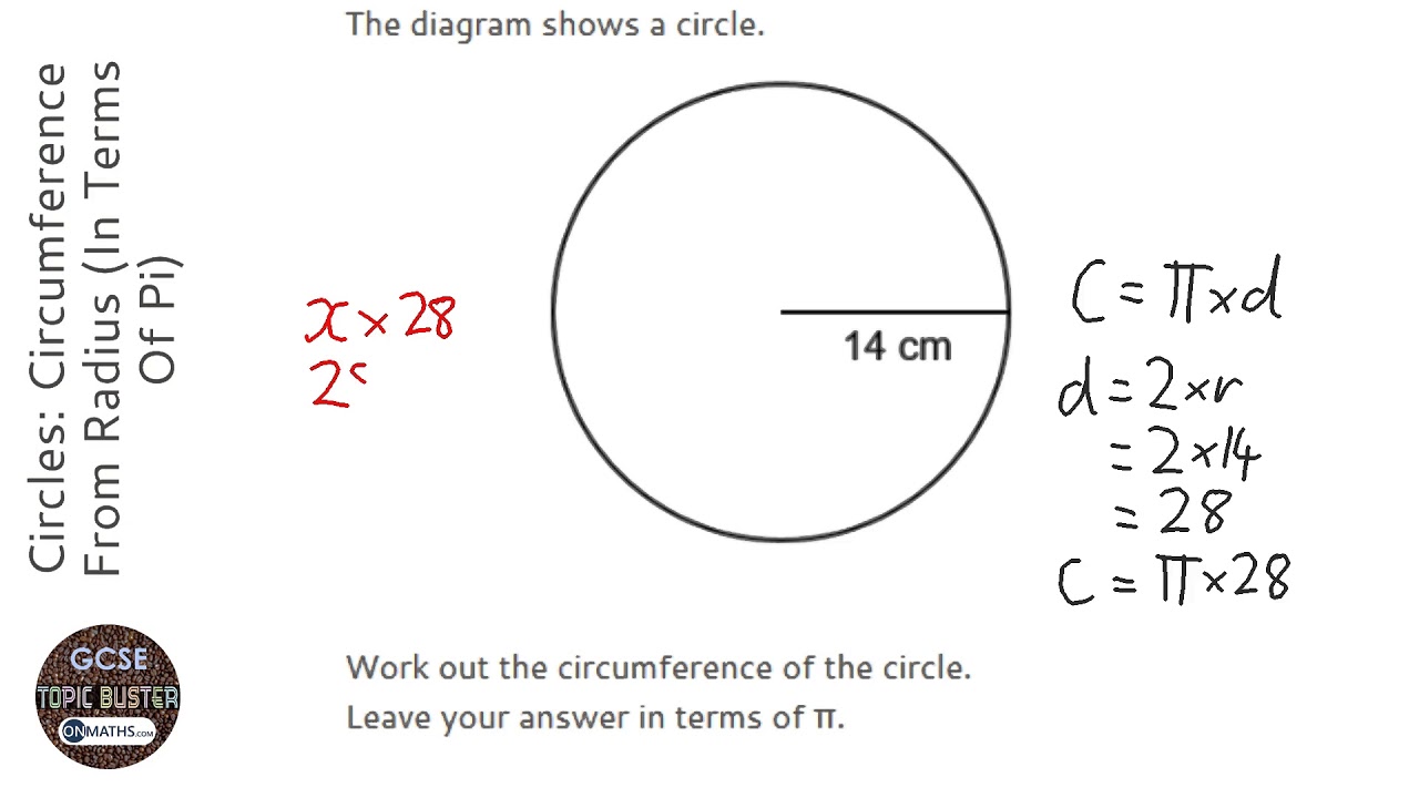 Circles: Circumference From Radius (In Terms Of Pi) (Grade 3) - OnMaths ...