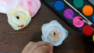 ഒരു tissue paper മതി അടിപൊളി rose flower ഉണ്ടാക്കാം/easy rose flower making/rose flower with tissue