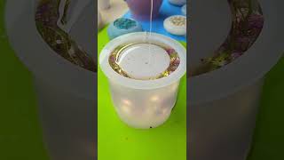 What's your favorite name?? - Resin Art Tutorial - Purple Flower Light Up Jar #shorts #satisfying