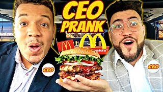 Fake McDonalds CEO PRANK on Drive Thru Employees !! (MANAGER TRIES TO FIGHT US)