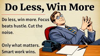 Do Less, Win More | The Smart Way to Succeed | Motivational Video 🔥 | Graded Reader ✅ | ESL