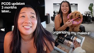 ORGANIZING MY MAKEUP + PCOS updates 3 months later...