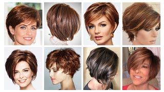 Top Trendy Short Haircut For Woman Over 45 2022-2023 Pixie Bob Hairstyles With Unique Color Ideas