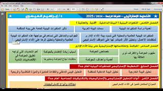 التخطيط الإستراتيجى  - المحاضرة التعريفية ( توضيح المنهج + أول فصل )