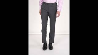 Regular Fit Men Grey Viscose Rayon Trousers