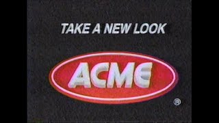 Acme Super Market ad shown in 1989