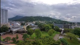 【信濃甲斐の旅】甲府駅前の舞鶴城公園を歩き、甲府城の天守跡から甲府市街地を眺めたら絶景過ぎました👀城登頂は疲れるなぁ💦