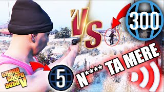 2 KIKOOS RAGEUX NIVEAU 250 VS JEAN KEVIN NIVEAU 5 ! gta 5 online rage