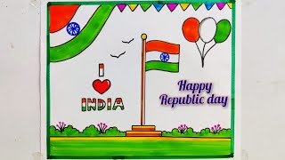 Republic day drawing/26th January poster drawing/Republic day poster for compitition/republic day