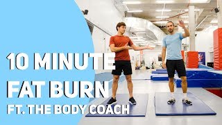 10 Minute FAT BURN Workout Ft. The Body Coach I Tom Daley