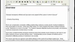Creating a Sakai Site 7 - Adding Syllabus and Pasting from Microsoft Word