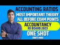 Accounting Ratios Theory | Most Important 4 Marks Covered | Class 12th Accounts Board exam 2023