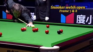 Ronnie O’Sullivan Vs Kyren Wilson ( frame 7 \u0026 8). Snooker welsh open.