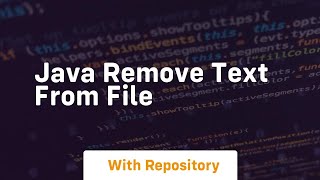 java remove text from file