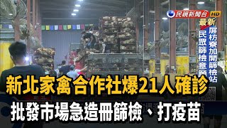 新北家禽爆21人確診 批發市場全面造冊篩檢打疫苗－民視新聞