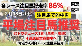 【平場厳選推奨】2023 2月18日 （土）2場全レース全頭診断＆予想　まさに有料級を無料w　４週連続重賞的中へ