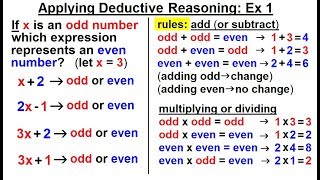 Geometry - Ch. 2: Reasoning and Proofs (14 of 46) Applying Deductive Reasoning: Ex. 1