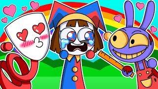 NEW AMAZING DIGITAL CIRCUS // POMNI HAS A FANCLUB?! Jax's Love Story | Toony Toons 2D Animation