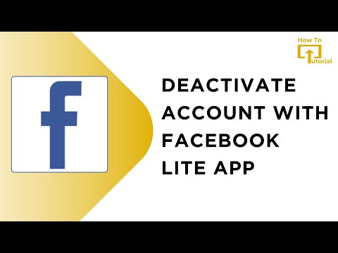 Cómo desactivar una cuenta de Facebook con la aplicación Facebook Lite || DESACTIVAR CUENTA DE FACEBOOK LITE ||