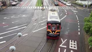 豊橋　路面電車　ブラックサンダー号