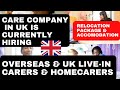 Care Company in UK currently hiring Live-in carers, home carers from Overseas & UK | Apply Now