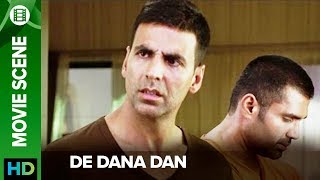 Twist in Akshay Kumar & Sunil Shetty's life | De Dana Dan | Movie Scene