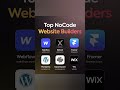 Top 6 NoCode Website Builders | #shorts | Smart Things Tech LLC