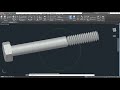 Autocad 3D, how to drawing bolt