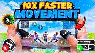 10x Faster Movement Speed Trick - Like Pc Player 🔥| One Tap + Ultra Fast Movement Free Fire