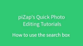 piZap's Quick Photo Editing Tutorial: How to use the search box