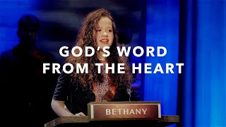 Girl Proclaims God's Word From The Heart