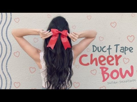 DIY CHEER BOW with Duct Tape - How To | SoCraftastic DIY CHEER BOW with Duct Tape - How To | SoCraftastic