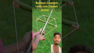 Bamboo Creations with new Dijayen archer 🏹 #bamboo #bambooshoot #archery #bambooart #slingshot