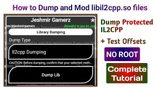 How to Mod and Dump libil2cpp.so Files | No Root (IL2CPP Guide)