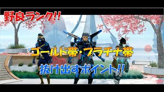 【APEX】野良ランクでゴールド帯、プラチナ帯を脱出するための大事なこと!!