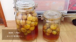 DIY/食器棚/黒糖の梅シロップ