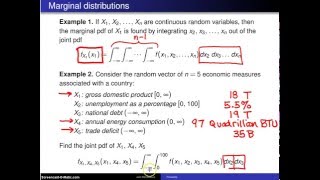 Multivariate distributions: Marginal distributions -- Example 1