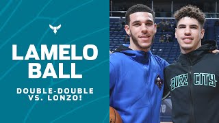 LAMELO BALL records a DOUBLE-DOUBLE vs Lonzo Ball and the Pelicans!