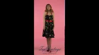 TopVintage - 50s Black Cherry Blossom swing